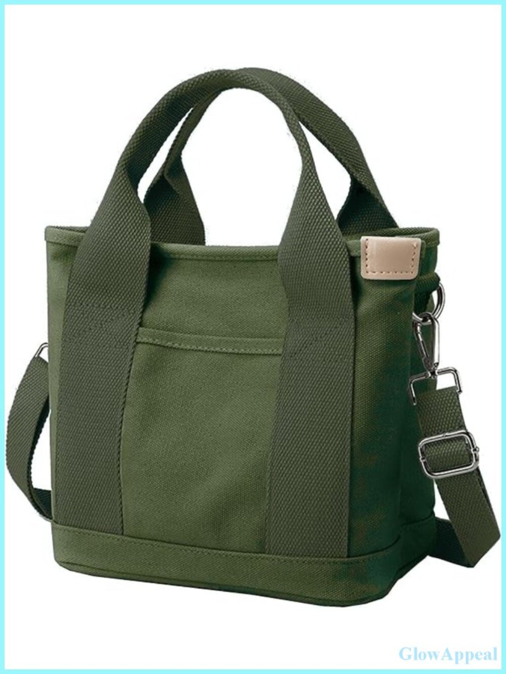 Canvas Multi-Pocket Tote Crossbody Shoulder Bag Zip Satchel Hobo Purse